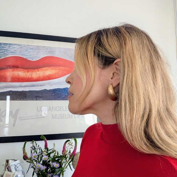 Gold Glam Chunky earrings - Picture 2 of 5